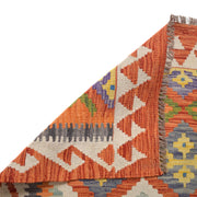 Colorful Flat-Weave Wool Kilim Runner 2' 8" x 6' 6" - No. AL84018