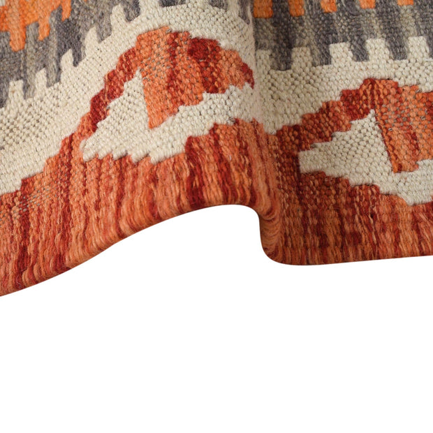 Colorful Flat-Weave Wool Kilim Runner 2' 8" x 6' 6" - No. AL84018