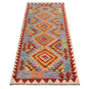 Hand Knotted Afghan Style Kilim Runner 2' 5" x 6' 2" - No. AL49430