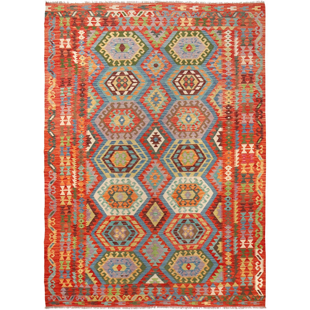 Handmade Vegetable Kelim 6' 7" x 9' 9" - No. AL61432