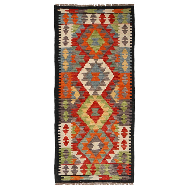 Handmade Turkish Design Wool Kilim Runner 2' 9" x 6' 4" - No. AL44634