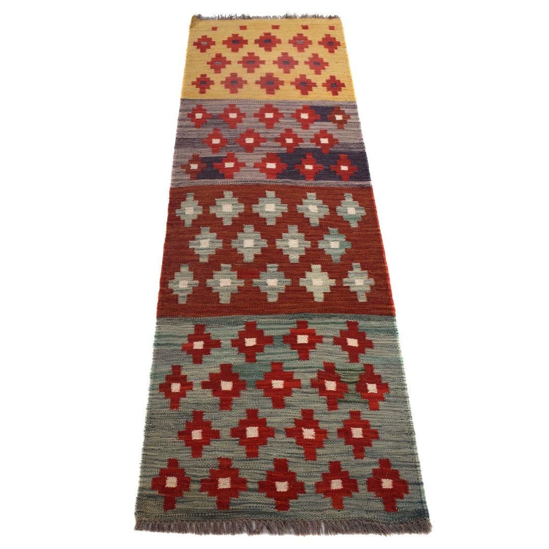 Hand Knotted Flatweave Kilim Runner 1' 10" x 6' 4" - No. AL80120