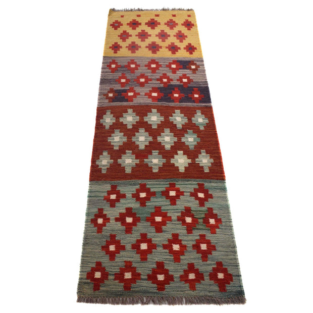 Hand Knotted Flatweave Kilim Runner 1' 10" x 6' 4" - No. AL80120