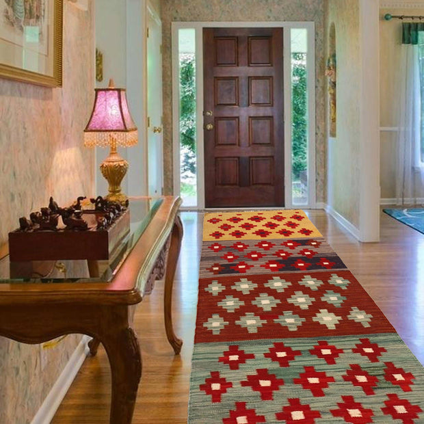 Hand Knotted Flatweave Kilim Runner 1' 10" x 6' 4" - No. AL80120