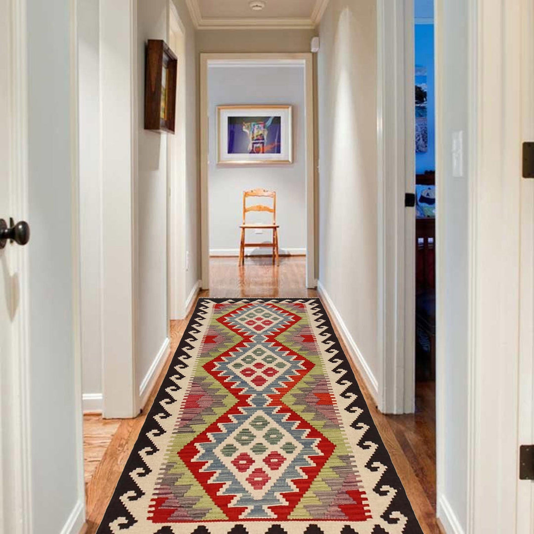 Hand Knotted Flatweave Kilim Runner 2' 3" x 5' 3" - No. AL83564