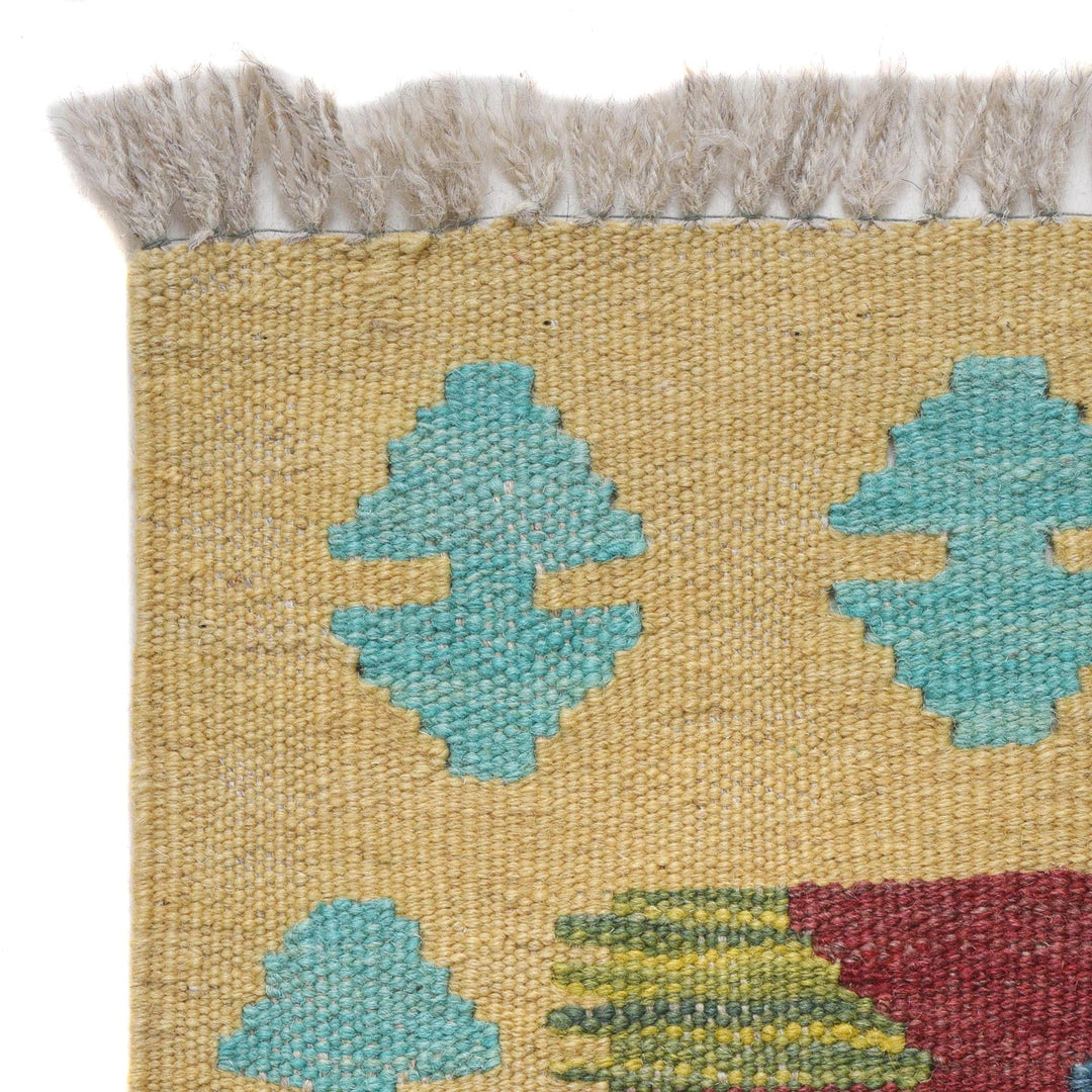 Hand Knotted Flatweave Kilim Runner 1' 8" x 4' 10" - No. AL53329