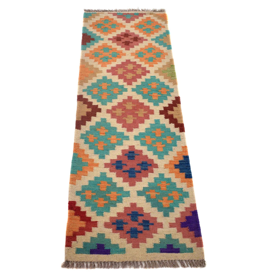Hand Made Afghan Kilim Runner 1' 7" x 4' 9" - No. AL70001