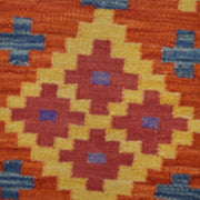 Colorful Flat-Weave Wool Kilim Runner 1' 8" x 4' 11" - No. AL81920