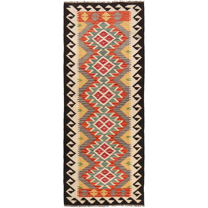 Hand Knotted Afghan Style Kilim Runner 2' 9" x 8' 0" - No. AL66167
