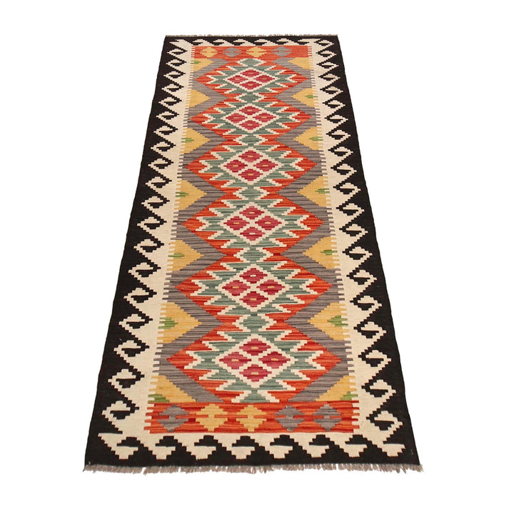 Hand Knotted Afghan Style Kilim Runner 2' 9" x 8' 0" - No. AL66167