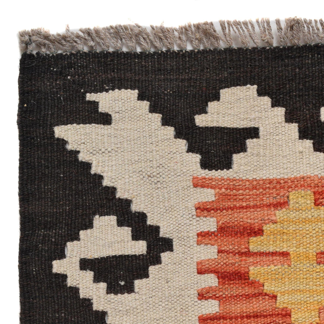 Hand Knotted Afghan Style Kilim Runner 2' 9" x 8' 0" - No. AL66167