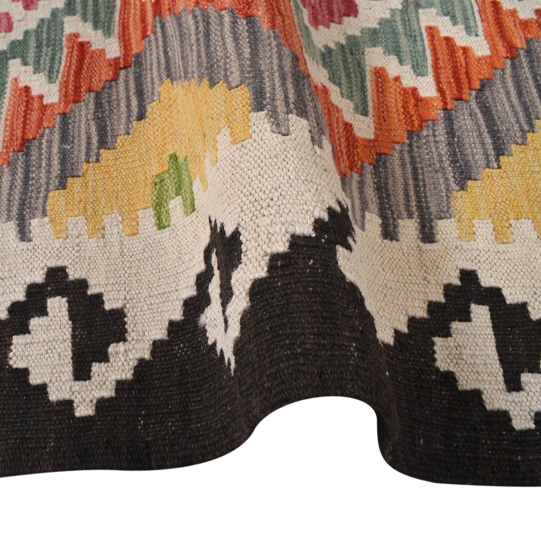 Hand Knotted Afghan Style Kilim Runner 2' 9" x 8' 0" - No. AL66167