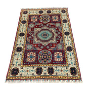 Red Color Mamluk Carpet 3' 3" x 4' 11" - No. AL79298