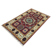 Red Color Mamluk Carpet 3' 3" x 4' 11" - No. AL79298