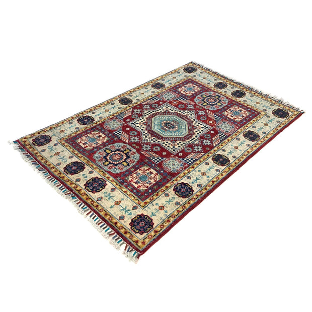 Red Color Mamluk Carpet 3' 3" x 4' 11" - No. AL79298
