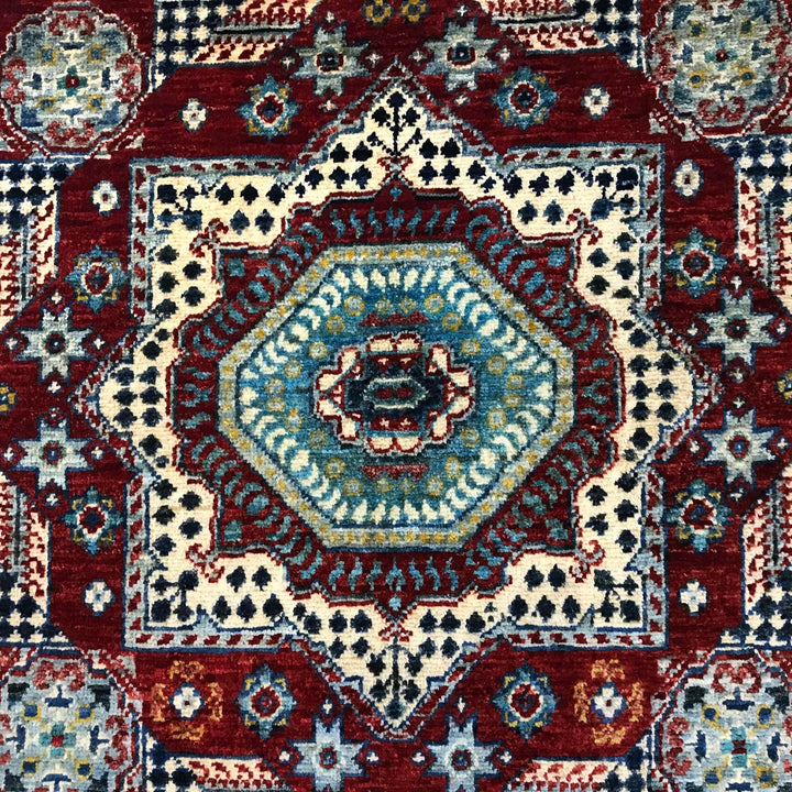 Red Color Mamluk Carpet 3' 3" x 4' 11" - No. AL79298