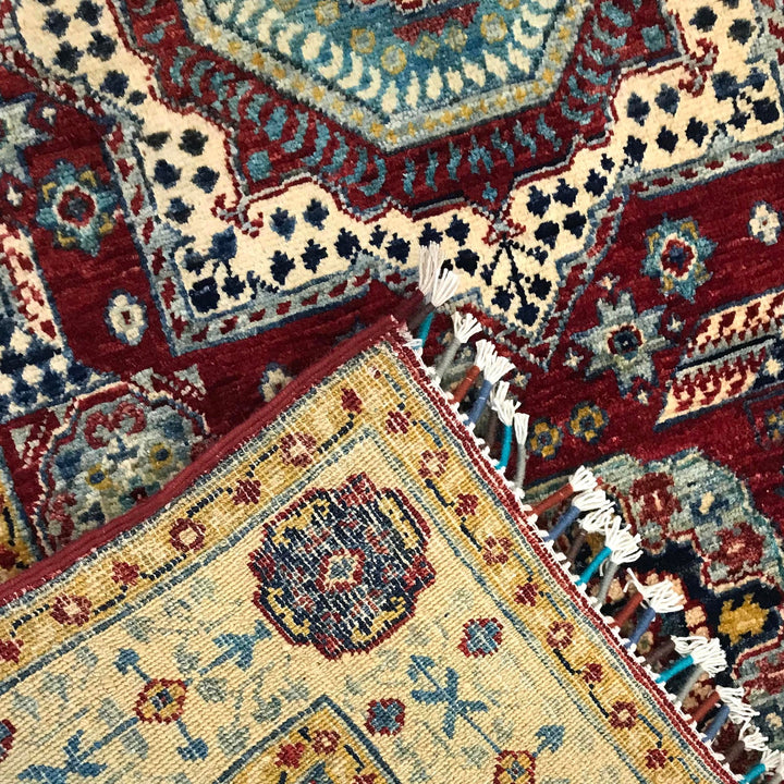 Red Color Mamluk Carpet 3' 3" x 4' 11" - No. AL79298