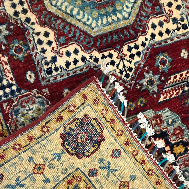 Red Color Mamluk Carpet 3' 3" x 4' 11" - No. AL79298