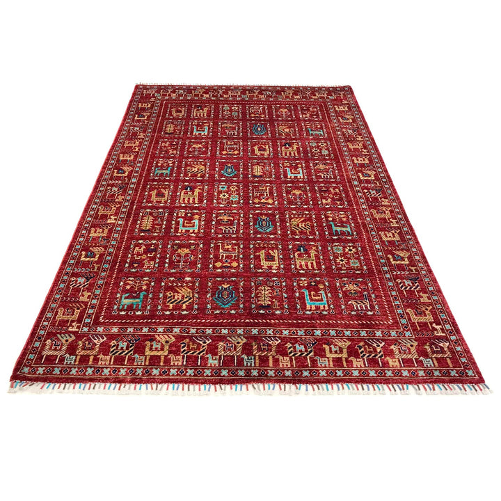 Persian Style Shikargah Rug 5' 7" x 8' 9" - No. AL49587