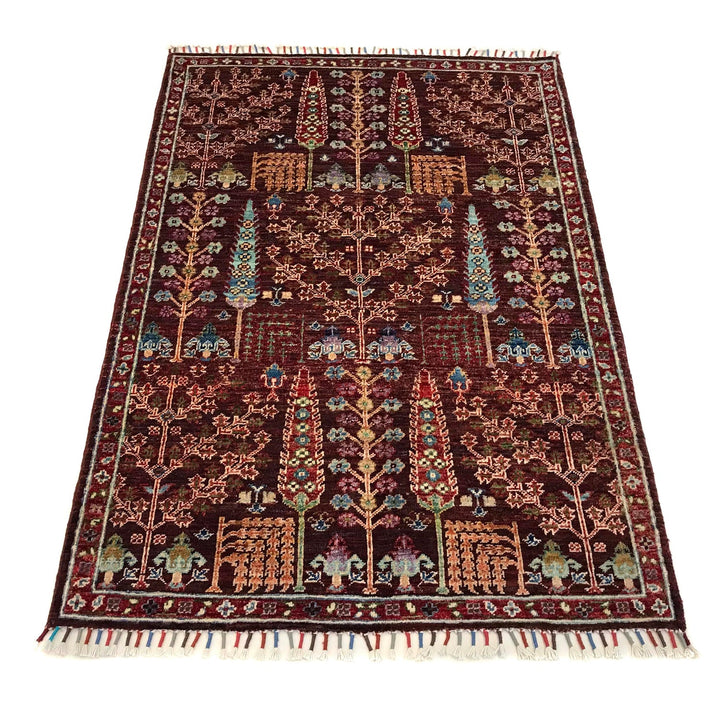 Hand Knotted Modern Tree of Life Rug 3' 5" x 5' 0" - No. AL12577