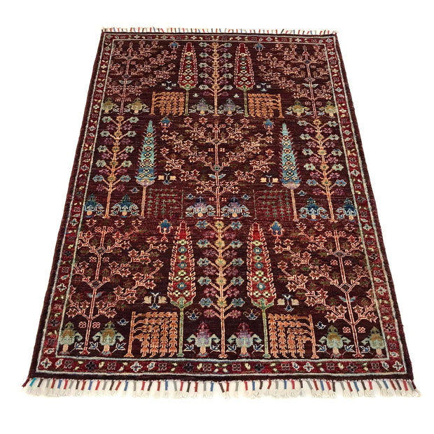 Hand Knotted Modern Tree of Life Rug 3' 5" x 5' 0" - No. AL12577