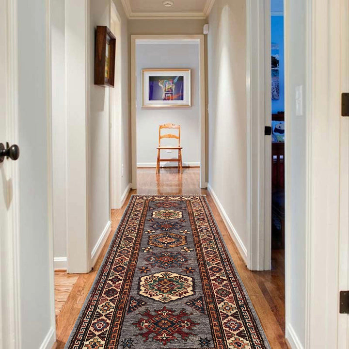 Premium Hand Knotted Kazak Runner Rug 2' 2" x 5' 8" - No. AL21007