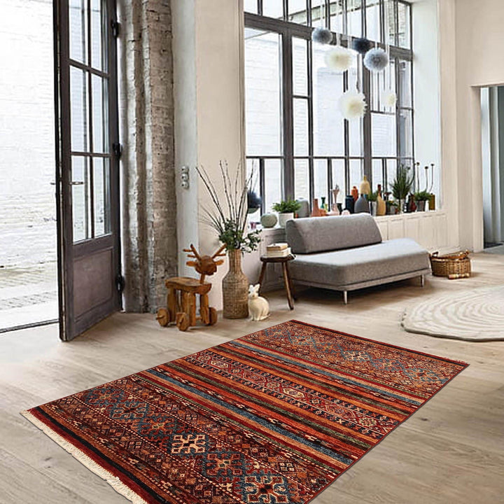 Hand Knotted Persian Style Khurjin Rug 2' 10" x 4' 1" - No. AL52673