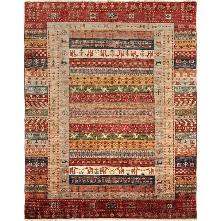 Handmade Shikargah Area Rug 5' 7" x 8' 3" - No. AL87313