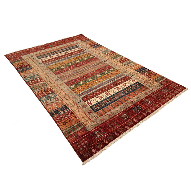 Handmade Shikargah Area Rug 5' 7" x 8' 3" - No. AL87313