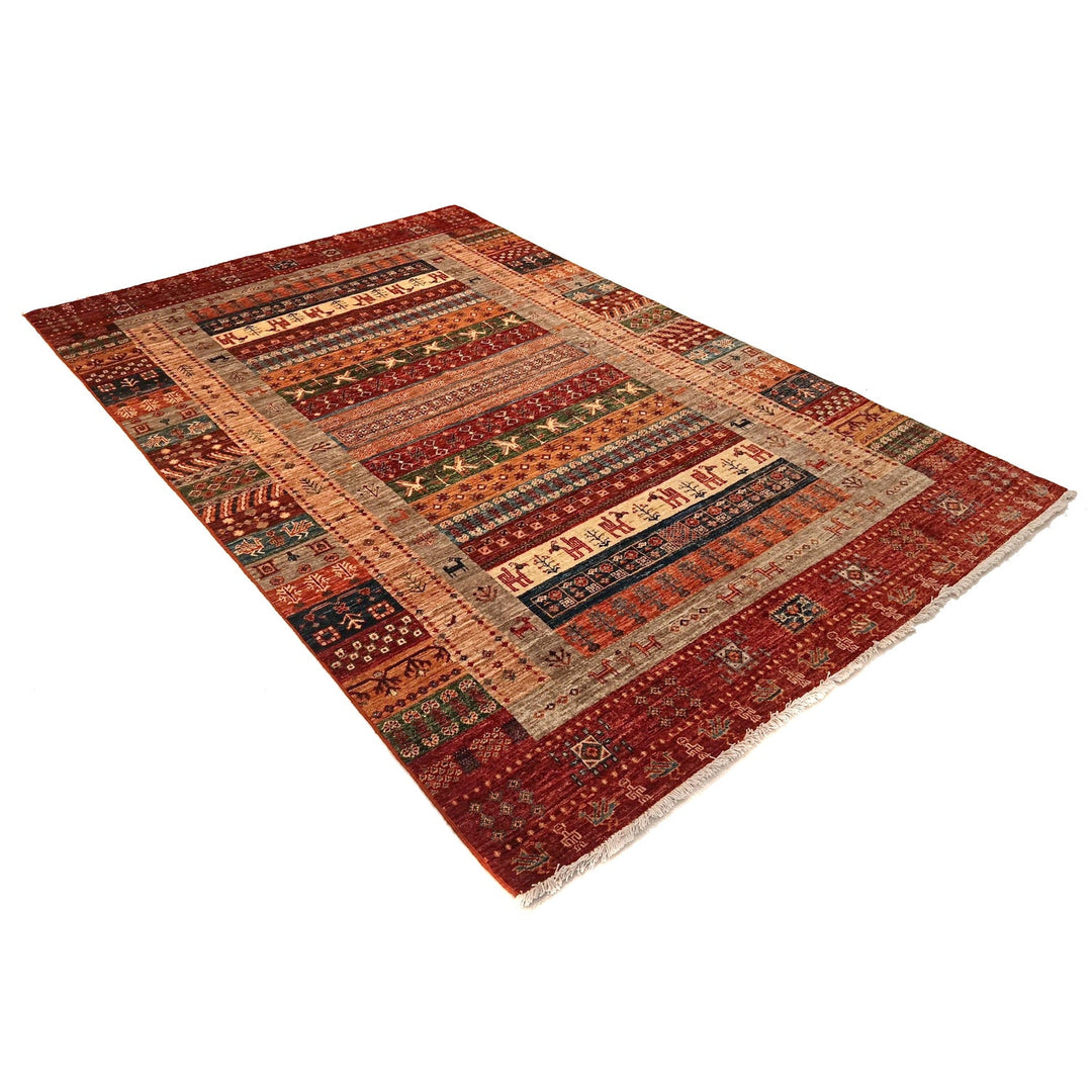 Handmade Shikargah Area Rug 5' 7" x 8' 3" - No. AL87313