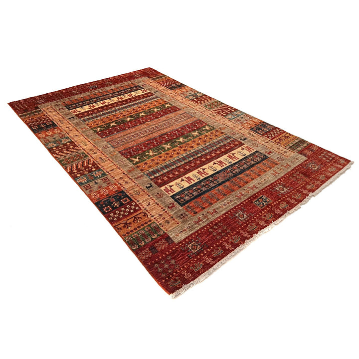 Handmade Shikargah Area Rug 5' 7" x 8' 3" - No. AL87313