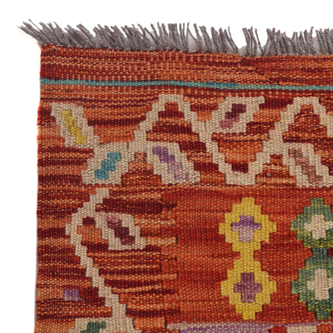 Handmade Turkish Design Wool Kilim 3' 2" x 4' 9" - No. AL55340