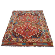 Handmade Afghan Vegetable Kilim 3' 5" x 4' 8" - No. AL56746
