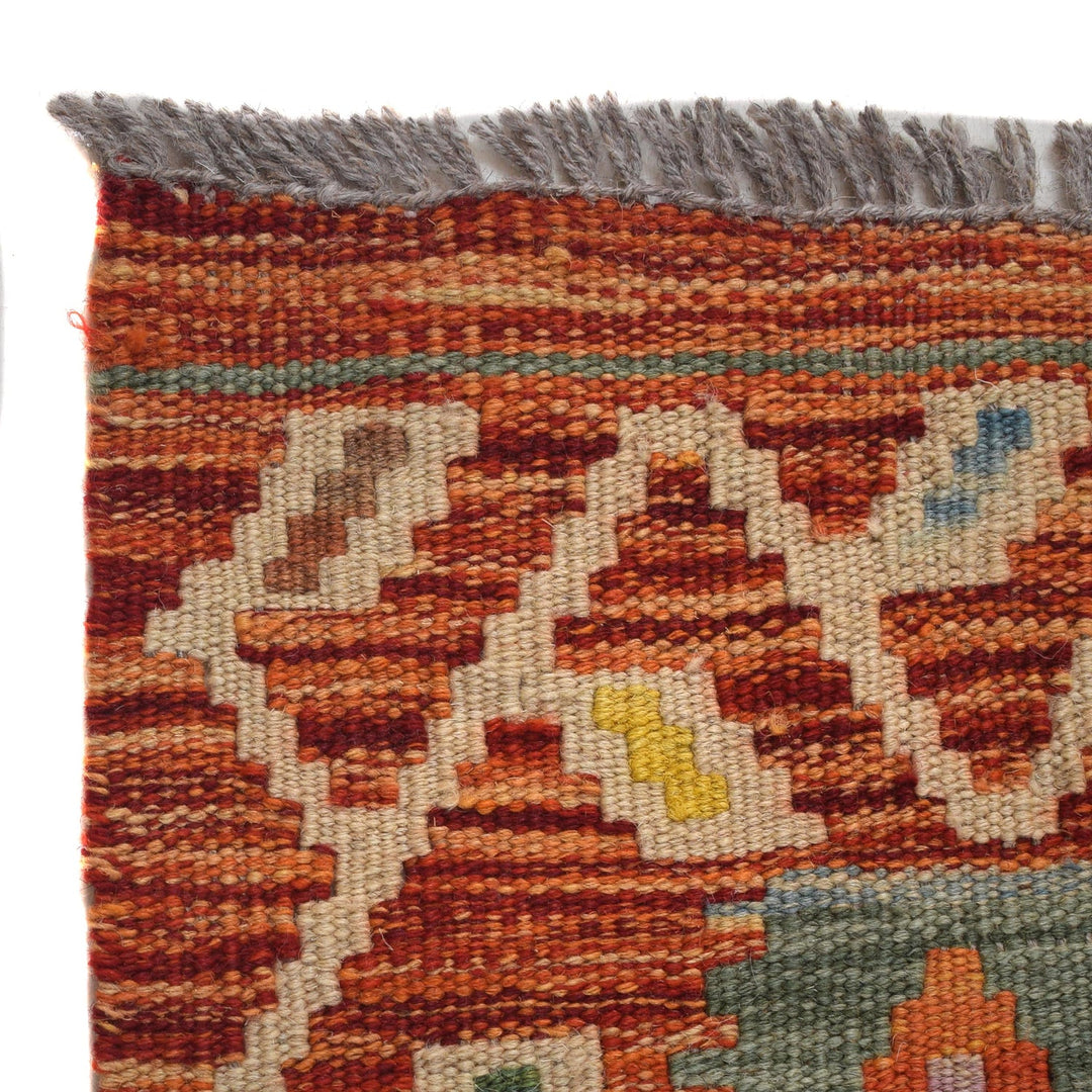 Handmade Afghan Vegetable Kilim 3' 0" x 4' 8" - No. AL86021