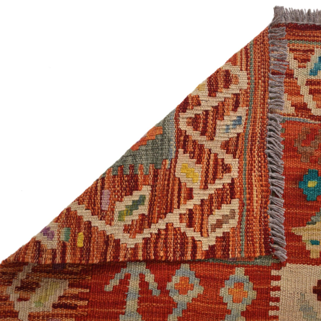 Handmade Afghan Vegetable Kilim 3' 0" x 4' 8" - No. AL86021