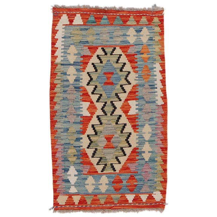 Handmade Afghan Vegetable Kilim 1' 10" x 3' 3" - No. AL49247