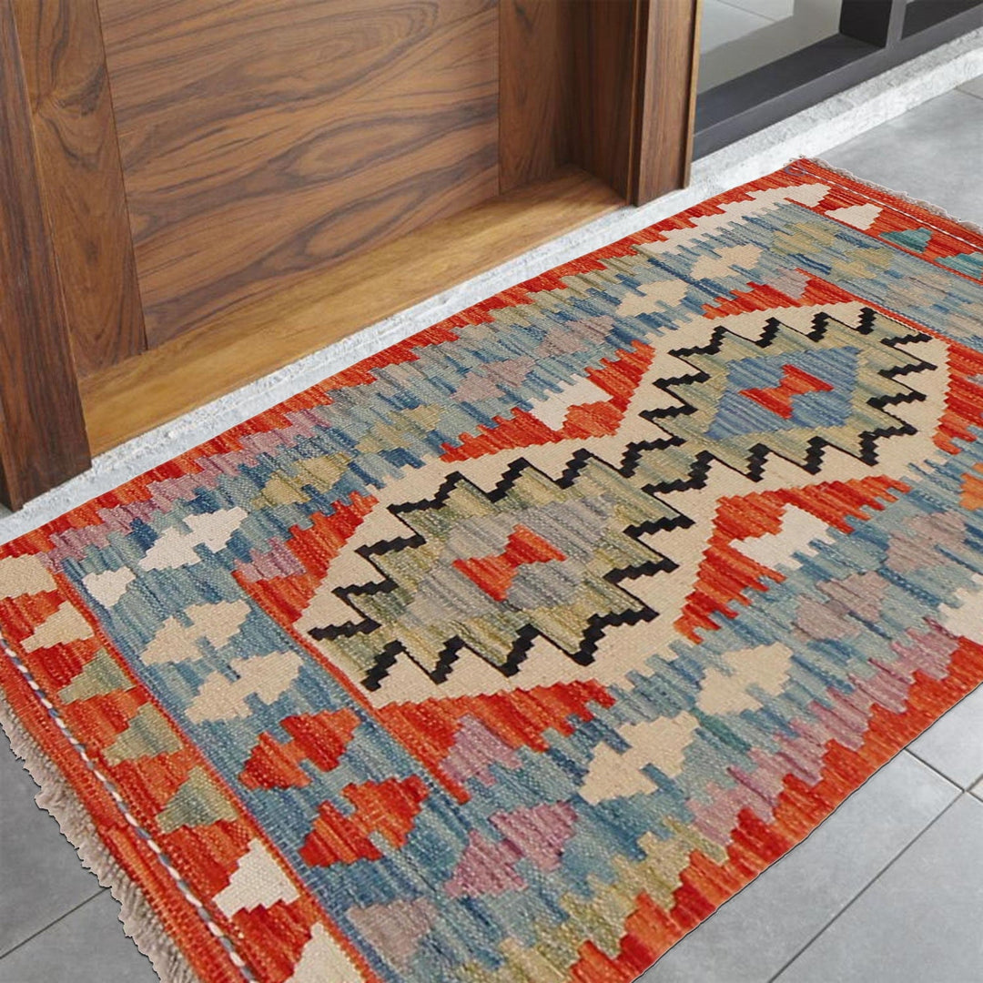 Handmade Afghan Vegetable Kilim 1' 10" x 3' 3" - No. AL49247