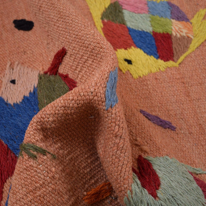 Hand Made Embroidery Kilim 2' 8" x 12' 10" - No. AL14276