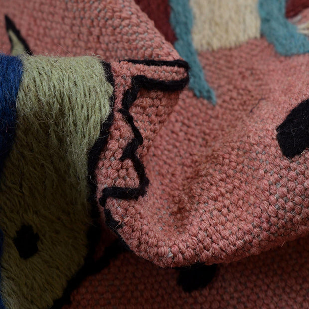 Hand Made Embroidery Kilim 6' 2" x 7' 11" - No. AL97424