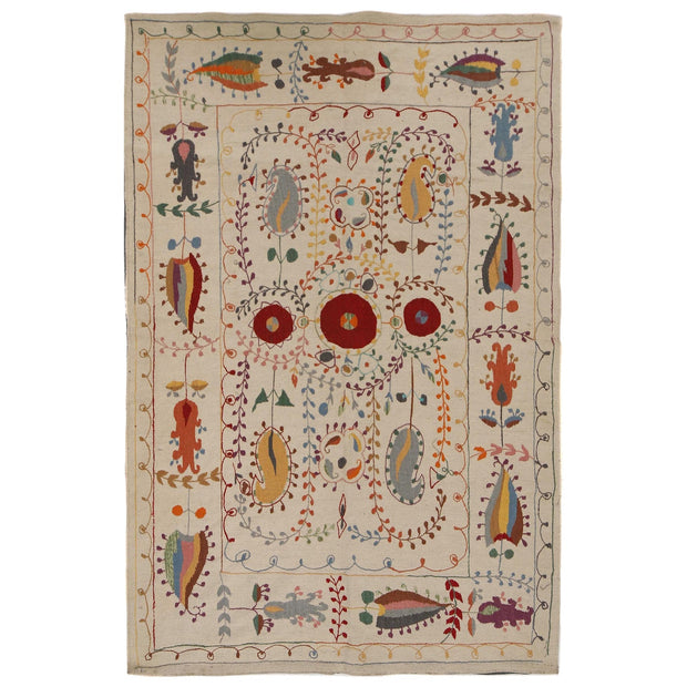 Hand Made Embroidery Kilim 5' 3" x 7' 10" - No. AL82253