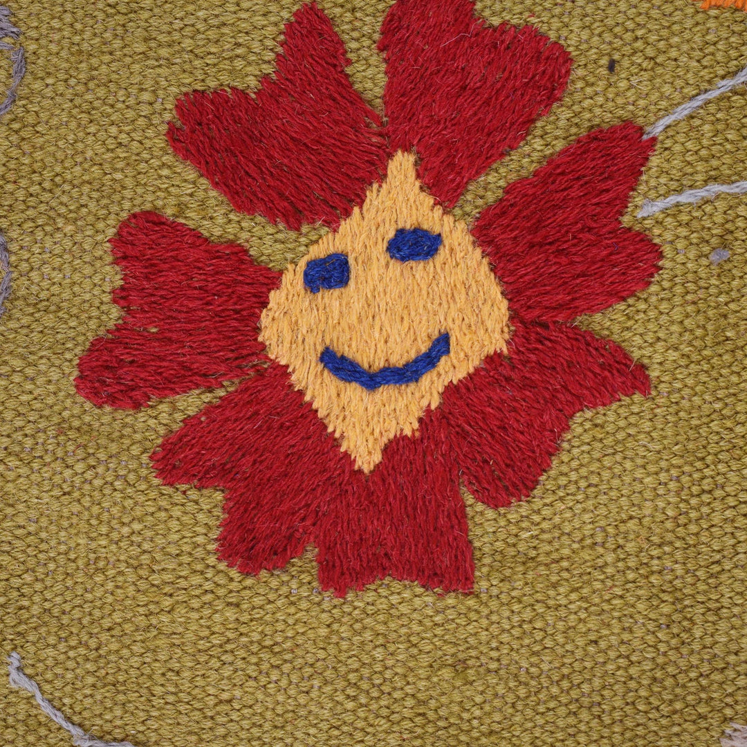 Hand Made Embroidery Kilim 4' 11" x 6' 8" - No. AL81769