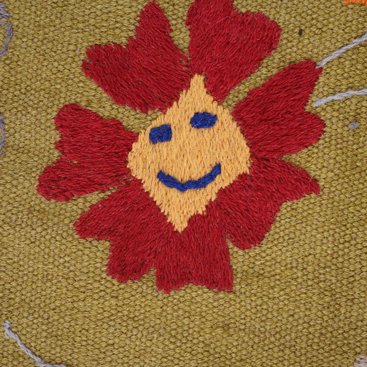 Hand Made Embroidery Kilim 4' 11" x 6' 8" - No. AL81769