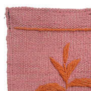 Pink Color Embroidery Flat Weave Kilim 3' 9" x 5' 10" - No. AL98913
