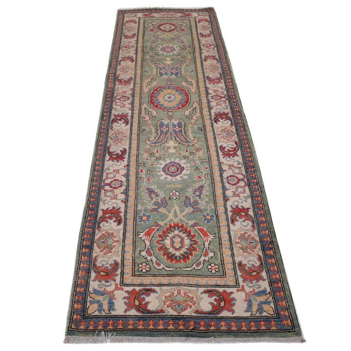 Hand knotted Kazak Runner Carpet 2' 7" x 9' 7" - No. AL47046