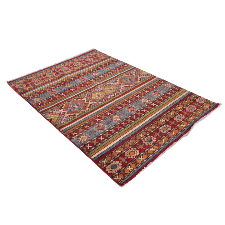 Hand Knotted Khurjeen Oriental Rug 4' 0" x 5' 9" - No. AL50841