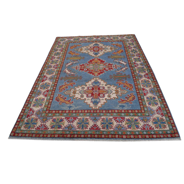 Hand Knotted Kazak Oriental Rug 5' 4" x 7' 10" - No. AL12508
