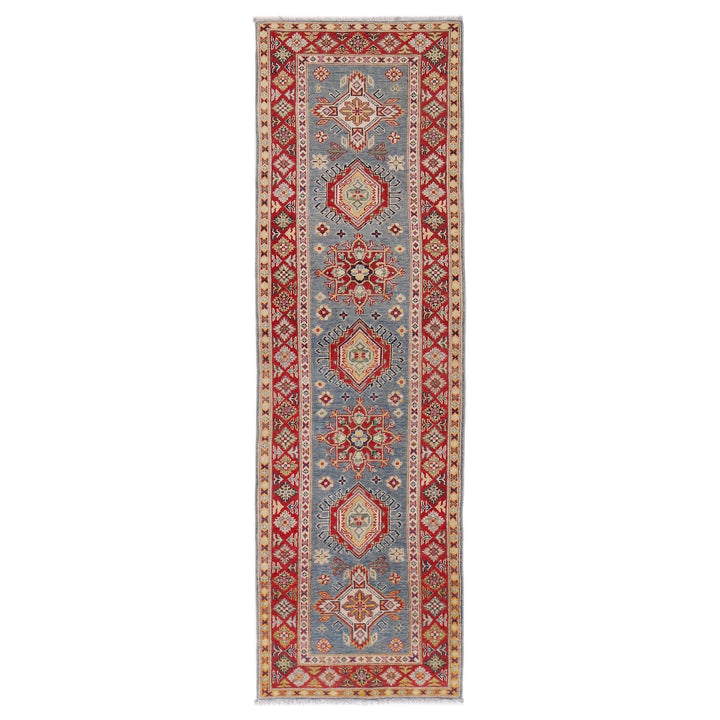 Hand knotted Kazak Runner Carpet 2' 9" x 9' 8" - No. AL30982