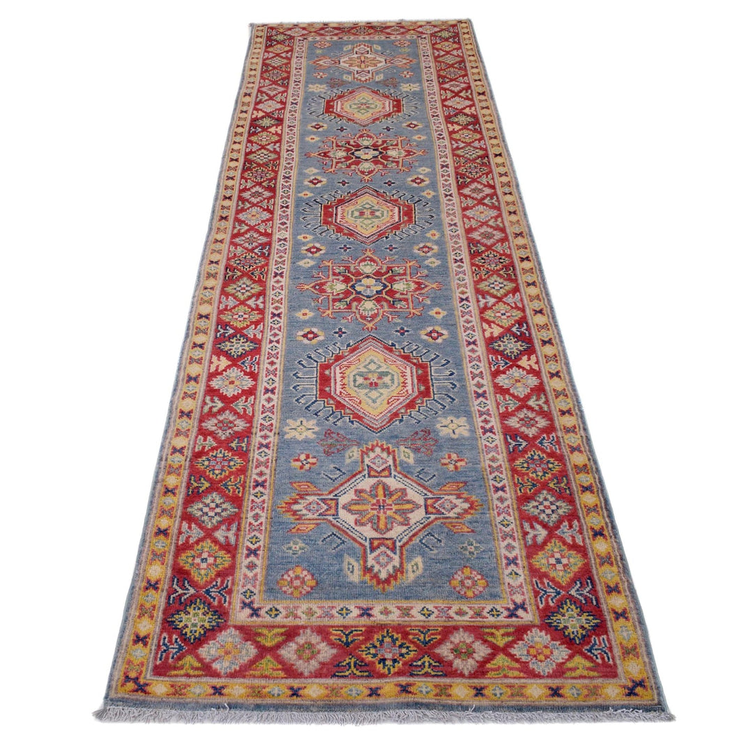 Hand knotted Kazak Runner Carpet 2' 9" x 9' 8" - No. AL30982