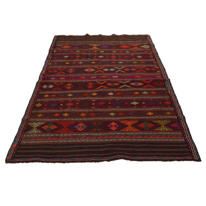 Traditional Flat Weave Kilim 4' 5" x 7' 3" - No. AL46827