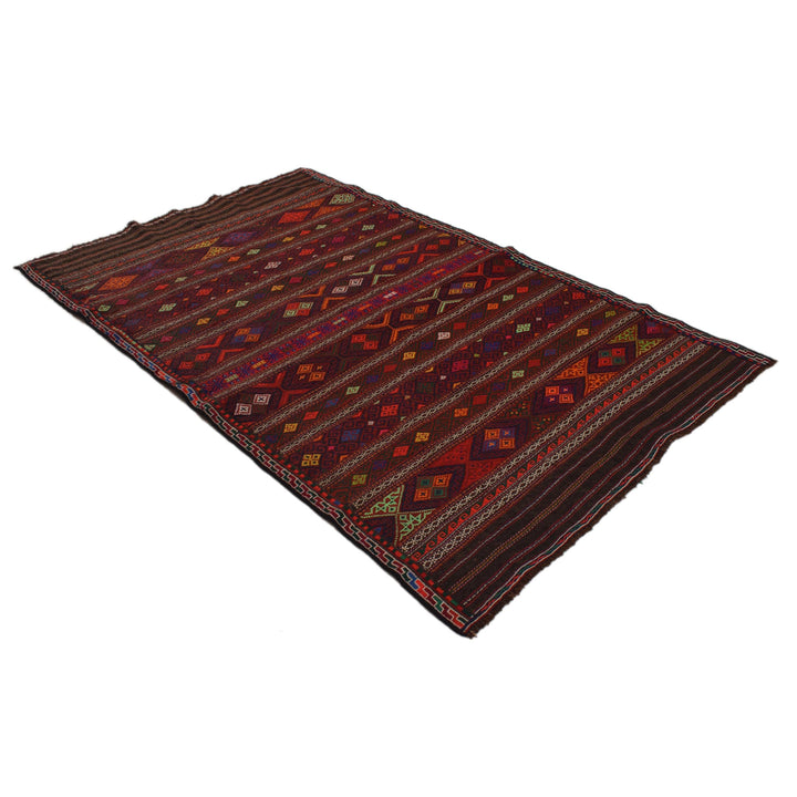 Traditional Flat Weave Kilim 4' 5" x 7' 3" - No. AL46827